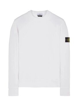 NEW Stone Island Sweatshirt White Crewneck Patch With Tags